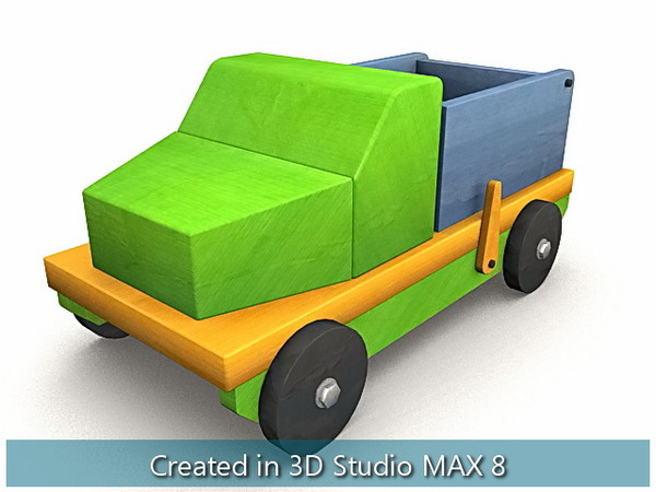 wooden toys cradle house 3d max - Wooden Toys... by I_Megaman_I